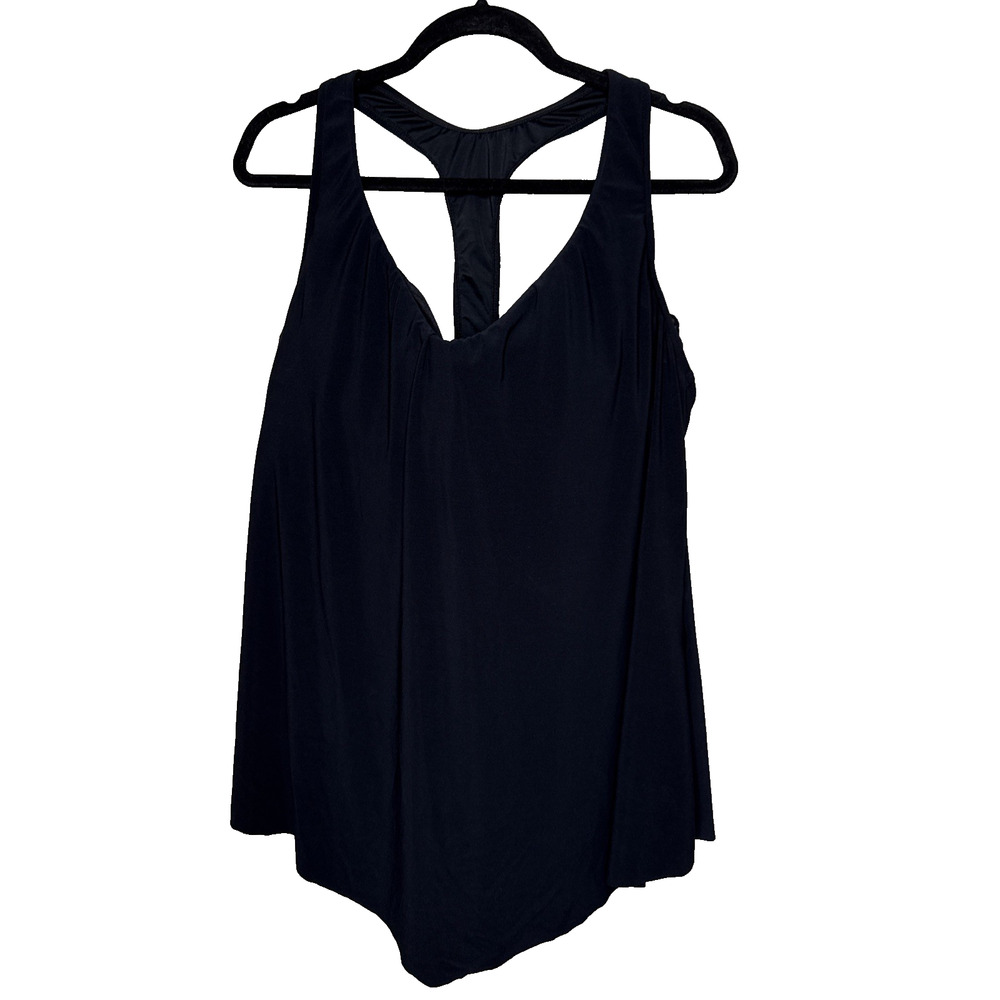 Magicsuit Plus 22W Taylor Underwire Racerback Tankini Swim Top Black Loose